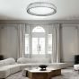 InLight Πλαφονιέρα οροφής LED 80W 4000K από χρώμιο μέταλλο και κρύσταλλα D:80cm 42013-Α